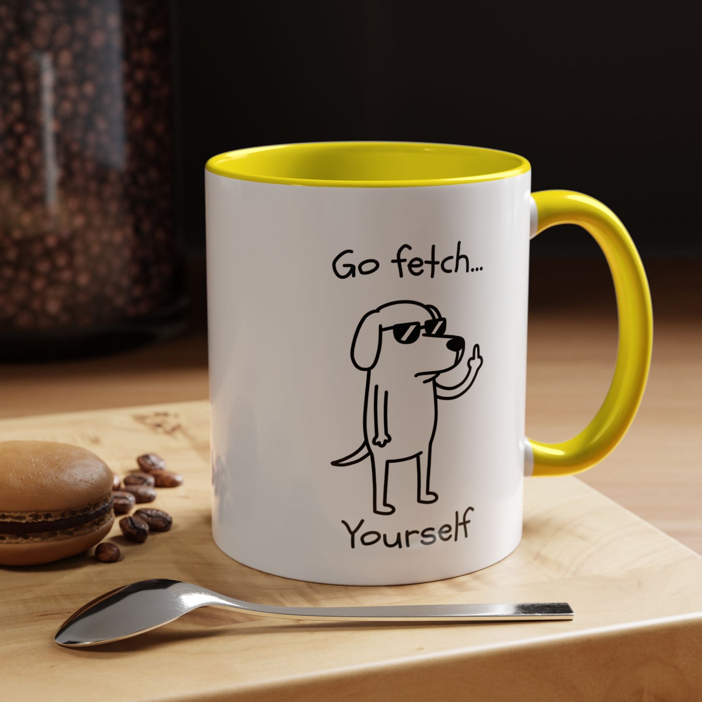 Go Fetch Yourself Mug | Sarcastic Dog Lover Gift, Dog Mom Mug, Dog Dad Coffee Cup, Pet Parent Gift