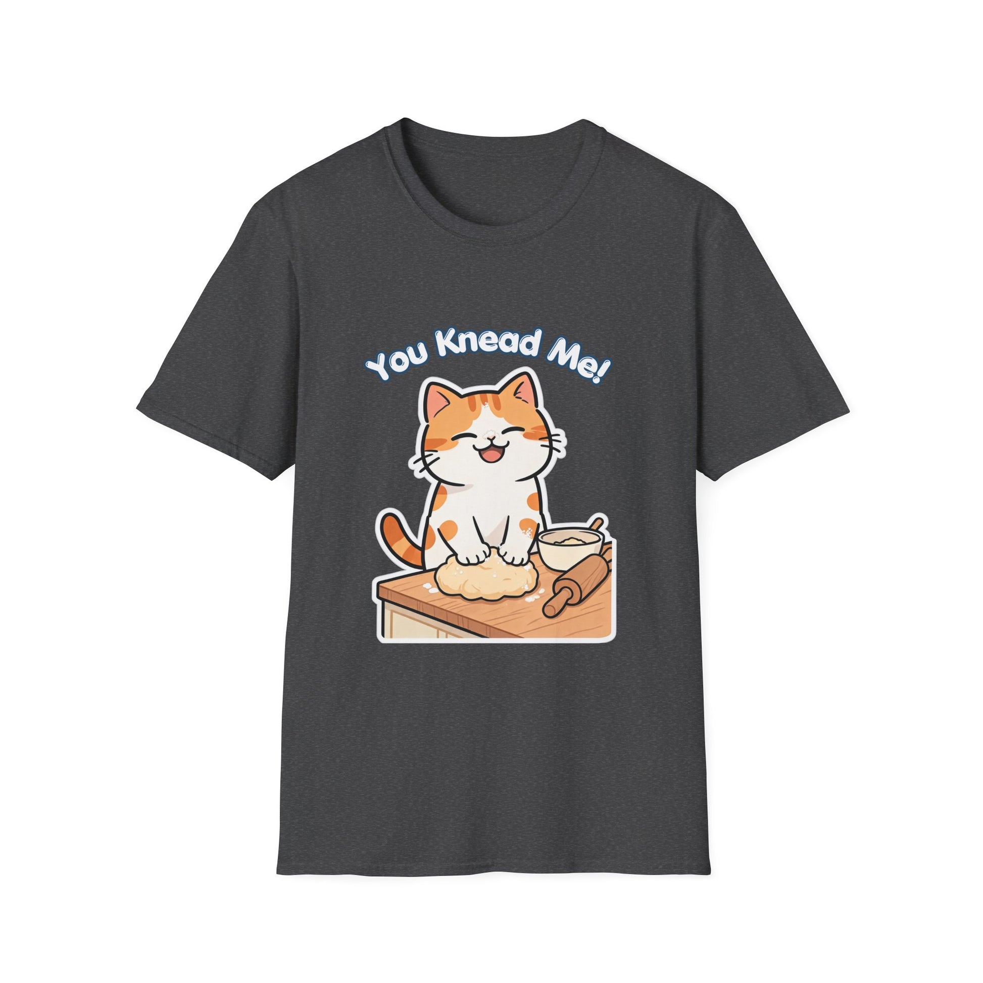 You Knead Me funny cat baking shirt with orange cat kneading dough
Cute baker cat t-shirt for cat lovers and bread lovers
Funny cat pun shirt with kitty kneading biscuits design
Unisex cat graphic tee gift for cat moms and bakers
Kawaii cat baking shirt with dough bowl and rolling pin