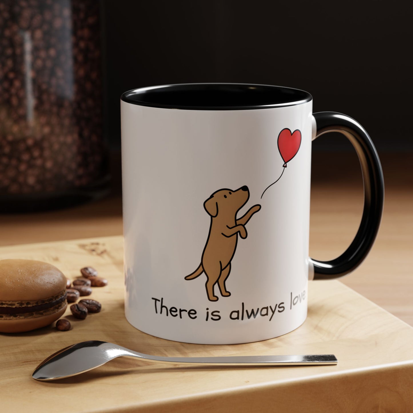 There Is Always Love | Dog Heart Balloon Ceramic Mug 11oz