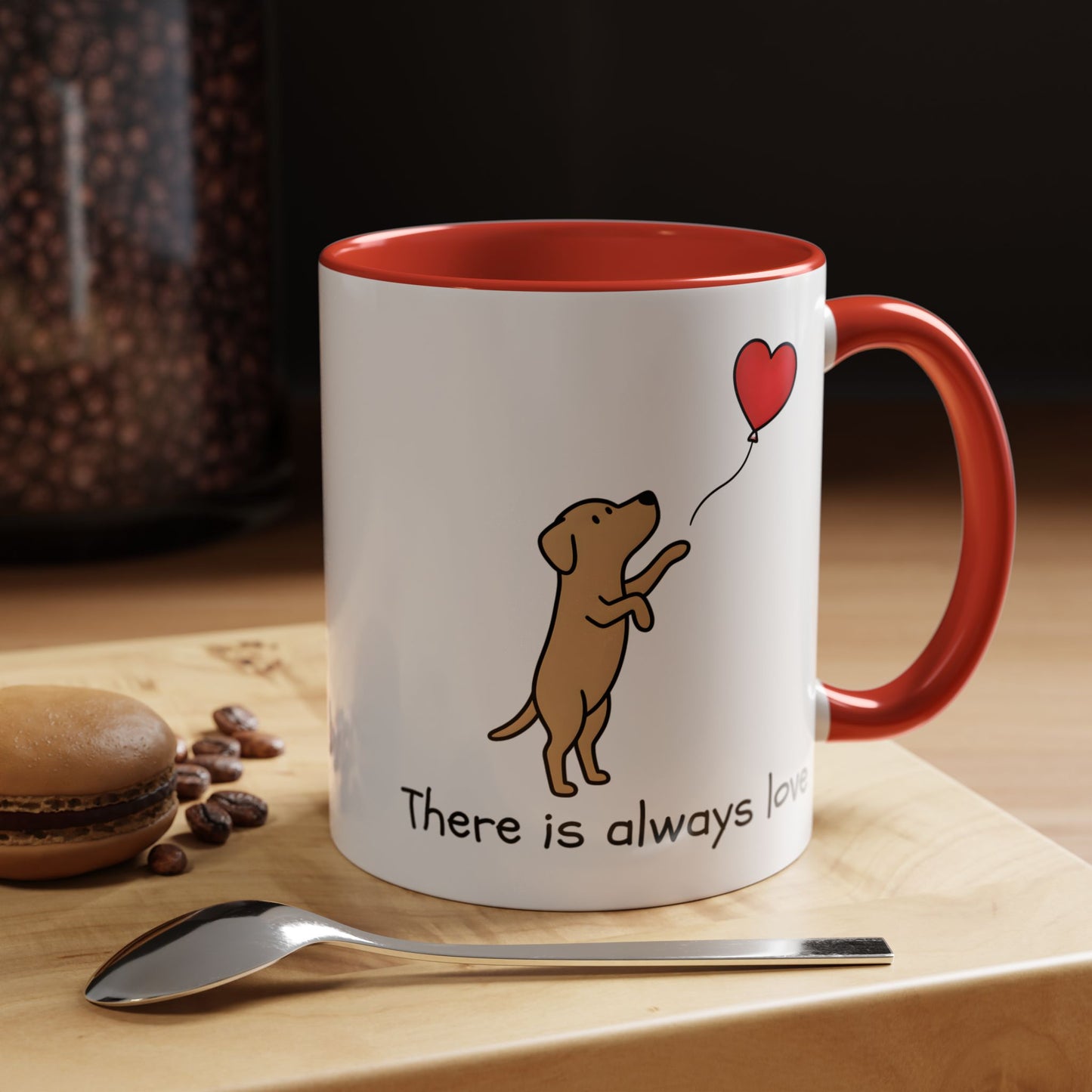 There Is Always Love | Dog Heart Balloon Ceramic Mug 11oz