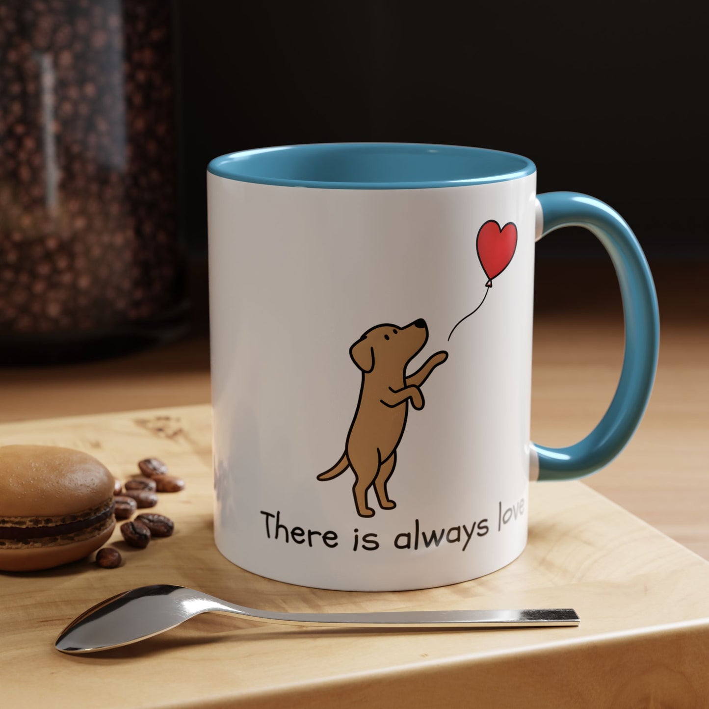 There Is Always Love | Dog Heart Balloon Ceramic Mug 11oz