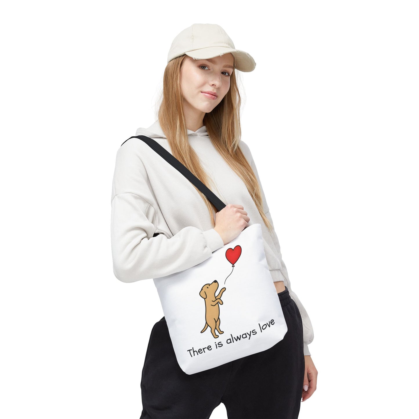 There Is Always Love | Dog Heart Balloon Tote Bag
