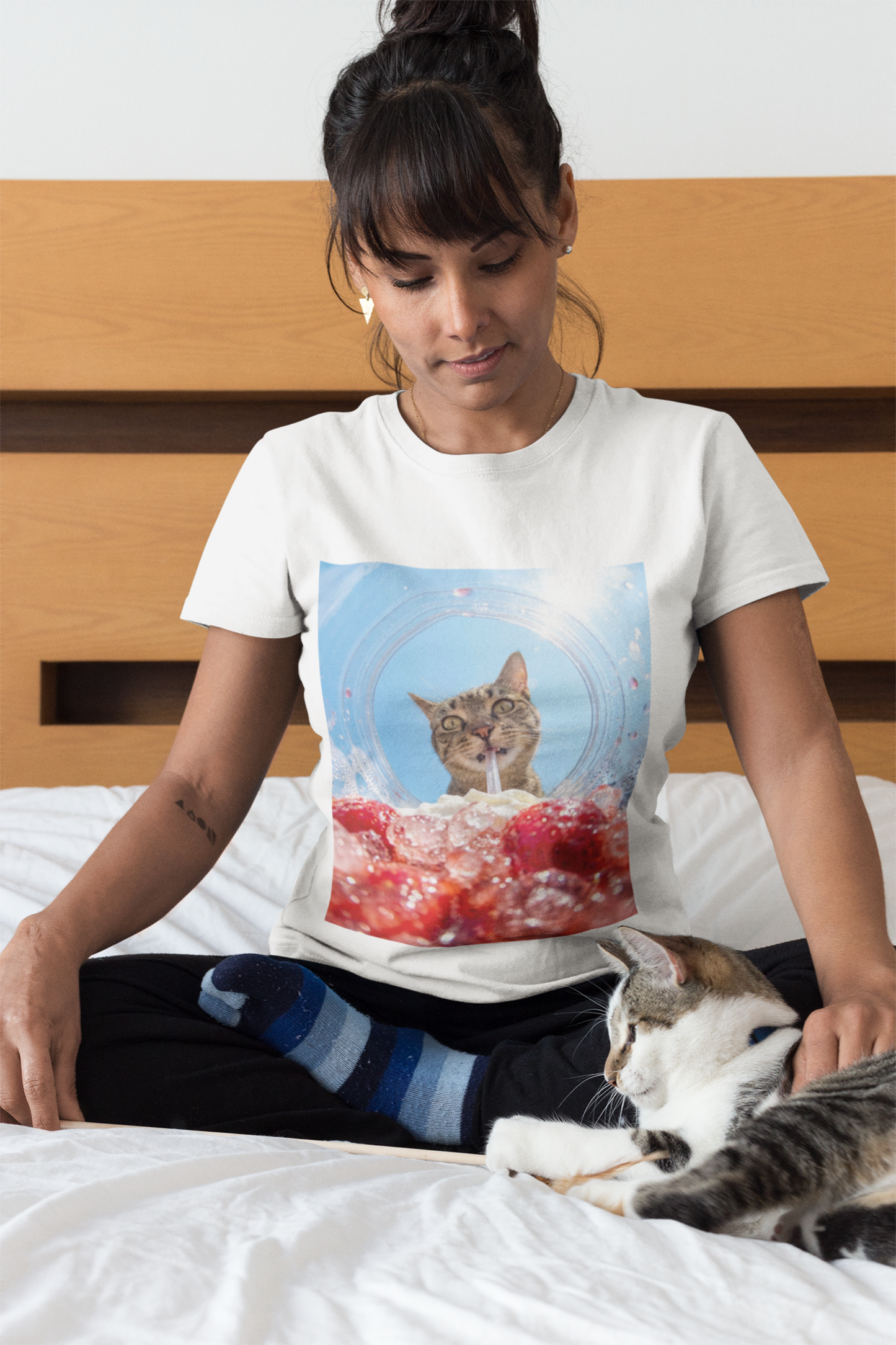 Berry Purrsty funny cat drinking shirt with strawberry drink graphic
Funny cat drinking t-shirt for cat lovers and boba fans
Cute cat graphic tee with wide-eyed cat sipping a drink
Kawaii cat lover shirt with strawberry drink design
Unisex cat t-shirt gift for cat moms and cat dads