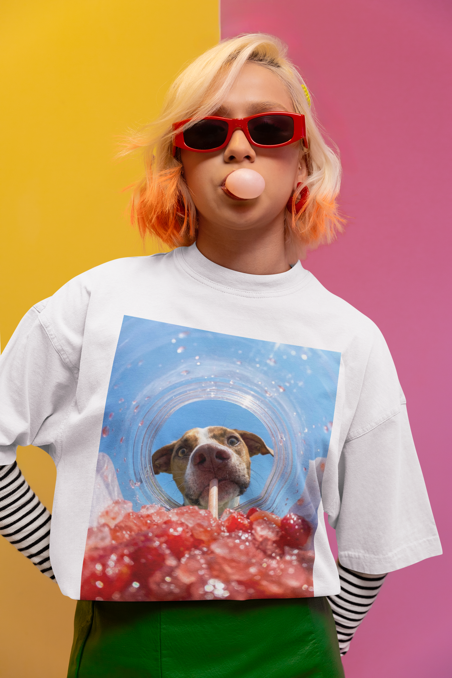 Funny dog drinking shirt with red berry drink graphic
Cute dog lover t-shirt featuring dog sipping through a straw
Summer drink dog graphic tee for dog moms and dog dads
Funny dog shirt with close-up dog and iced drink design
Unisex pet lover gift shirt with dog drinking artwork