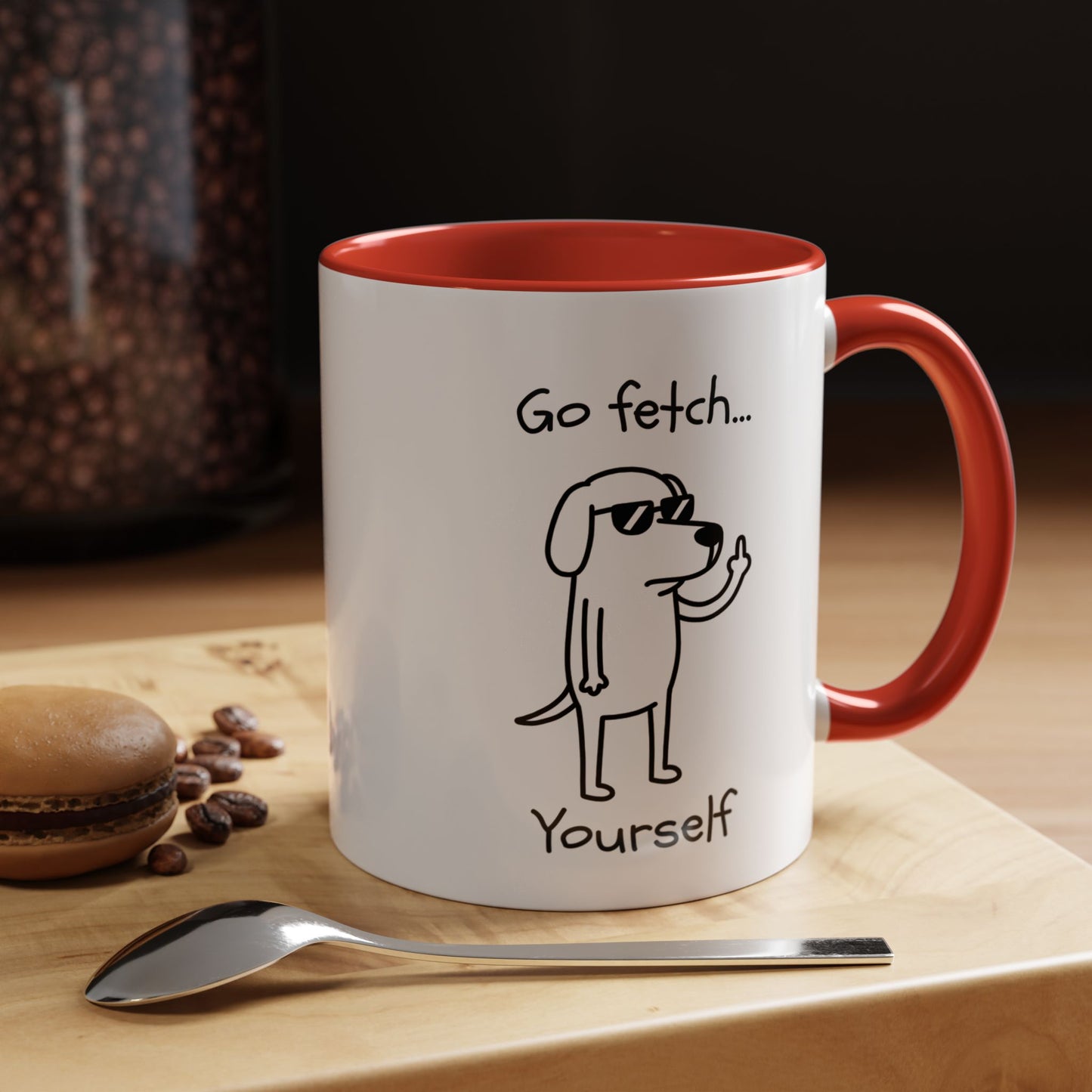 Go Fetch Yourself Mug | Sarcastic Dog Lover Gift, Dog Mom Mug, Dog Dad Coffee Cup, Pet Parent Gift