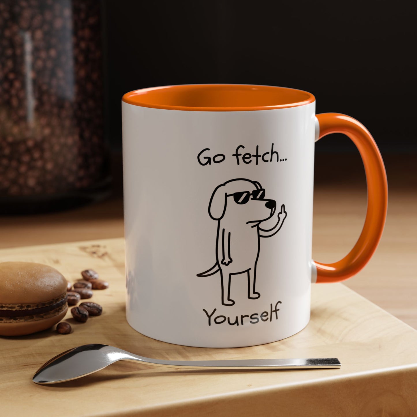 Go Fetch Yourself Mug | Sarcastic Dog Lover Gift, Dog Mom Mug, Dog Dad Coffee Cup, Pet Parent Gift