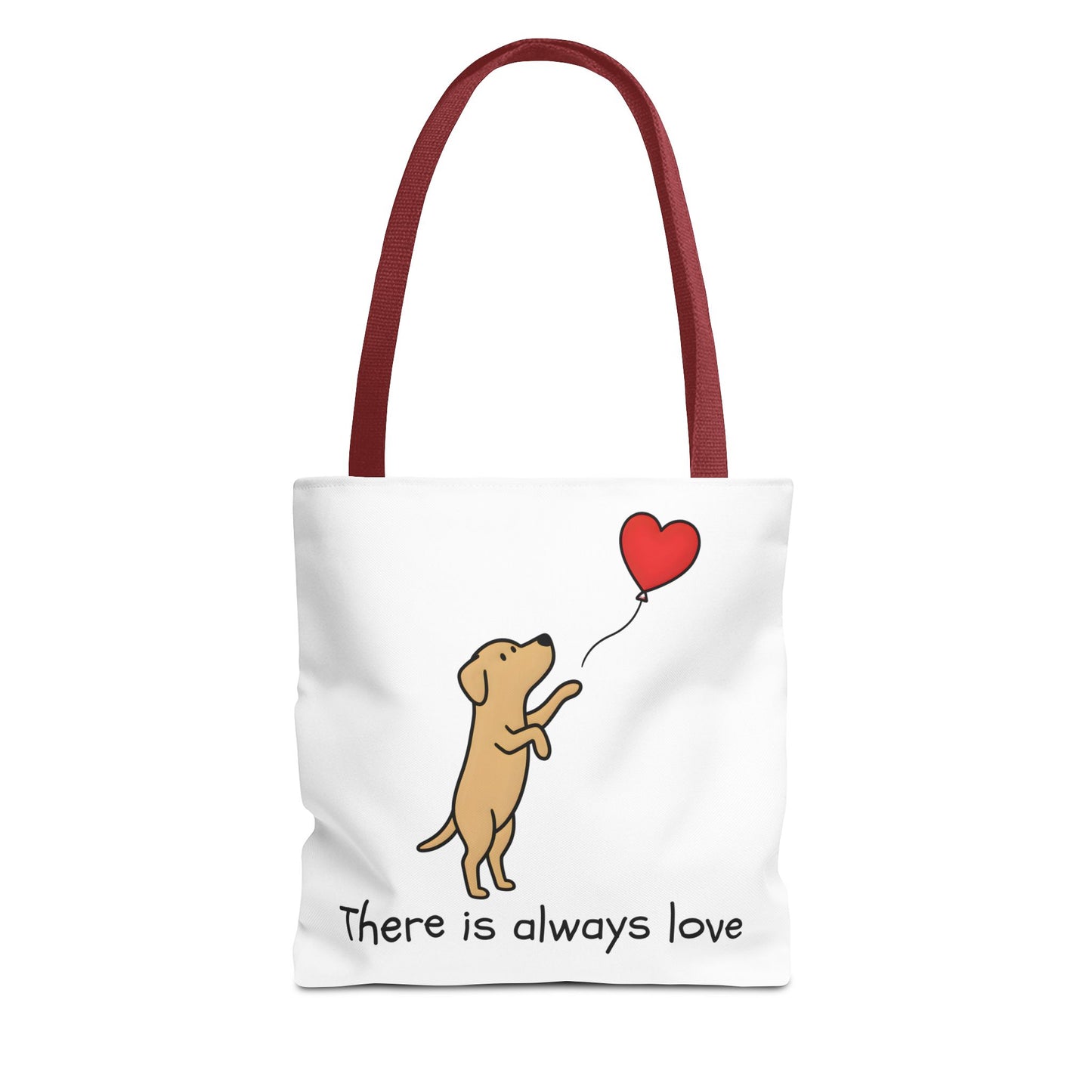 There Is Always Love | Dog Heart Balloon Tote Bag