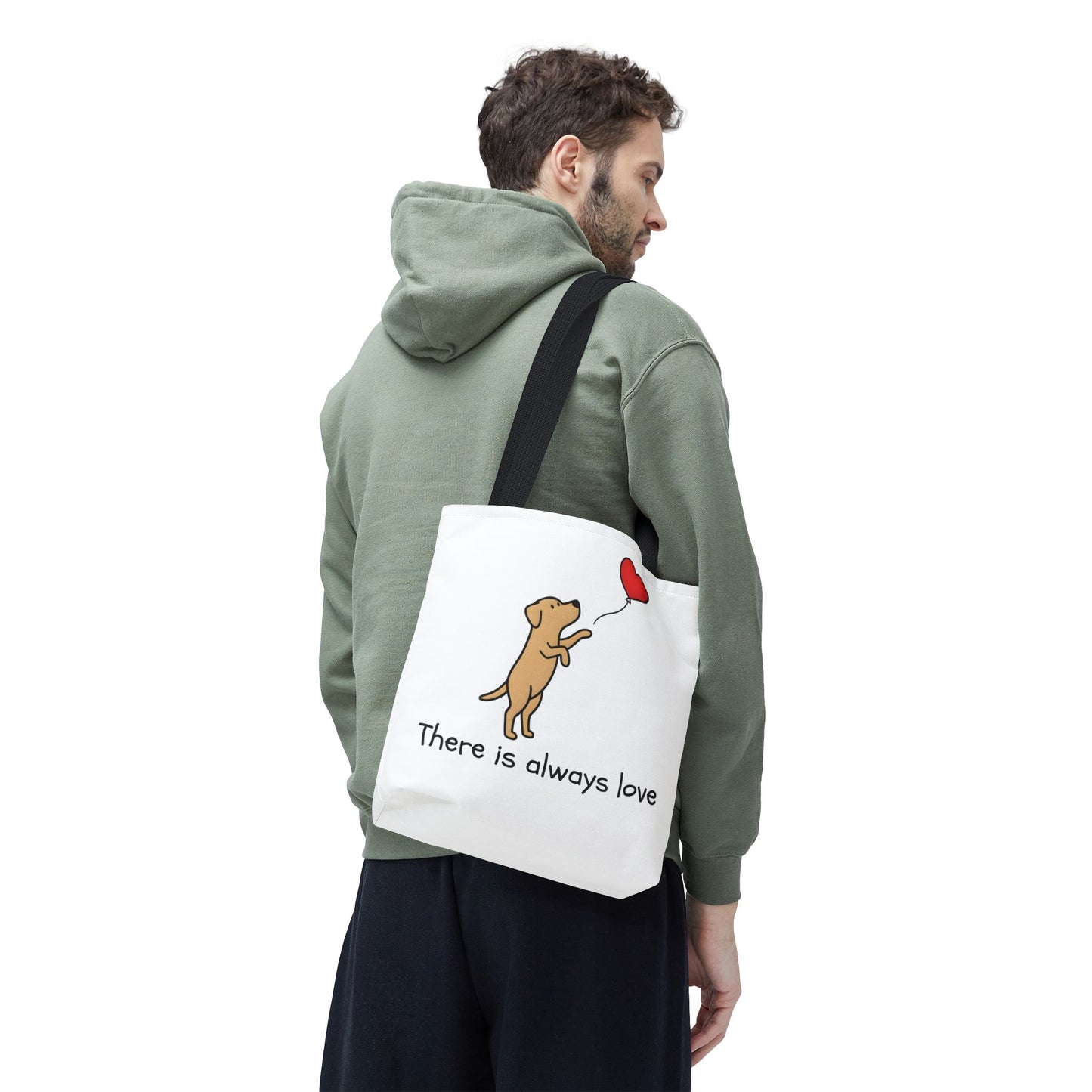 There Is Always Love | Dog Heart Balloon Tote Bag