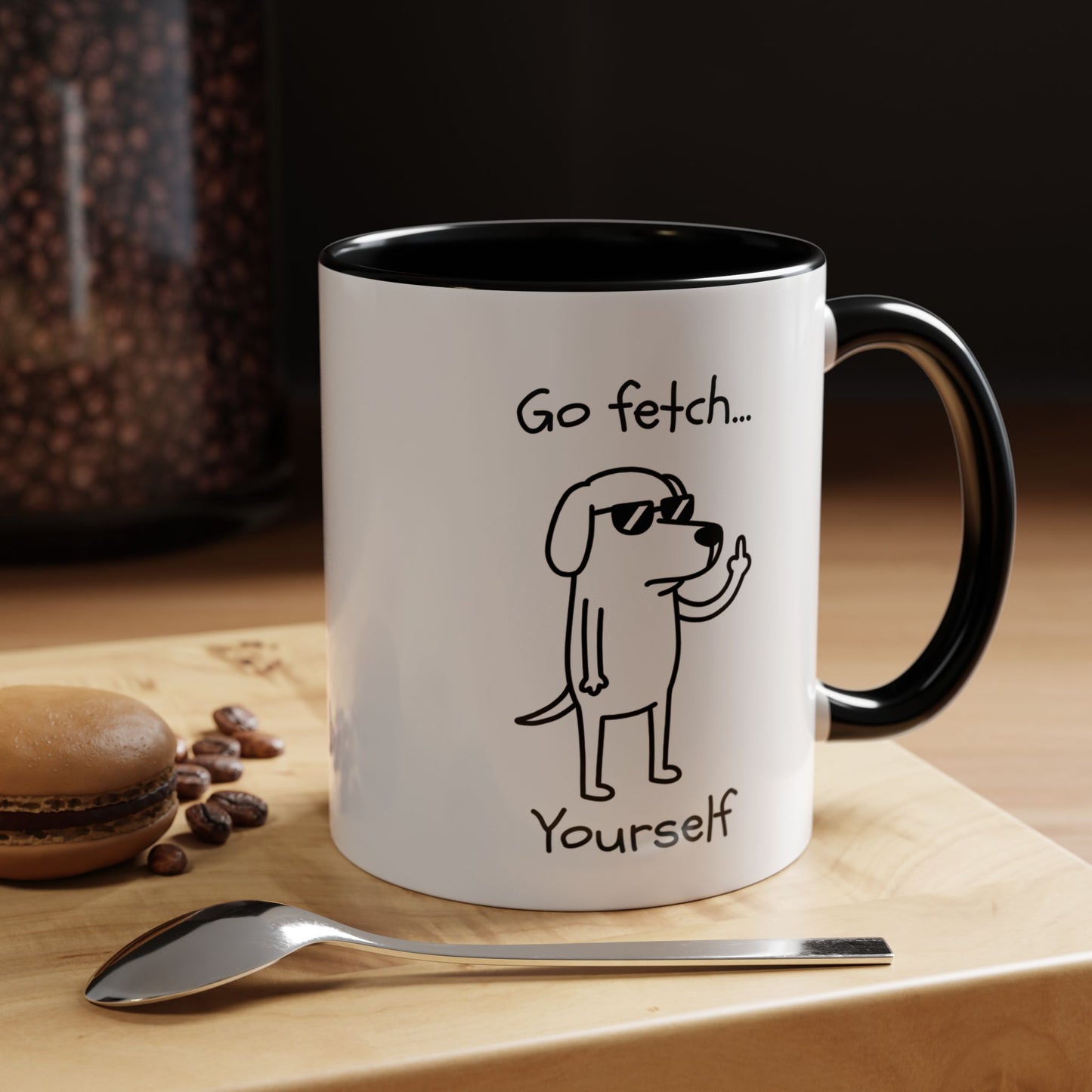 Go Fetch Yourself Mug | Sarcastic Dog Lover Gift, Dog Mom Mug, Dog Dad Coffee Cup, Pet Parent Gift