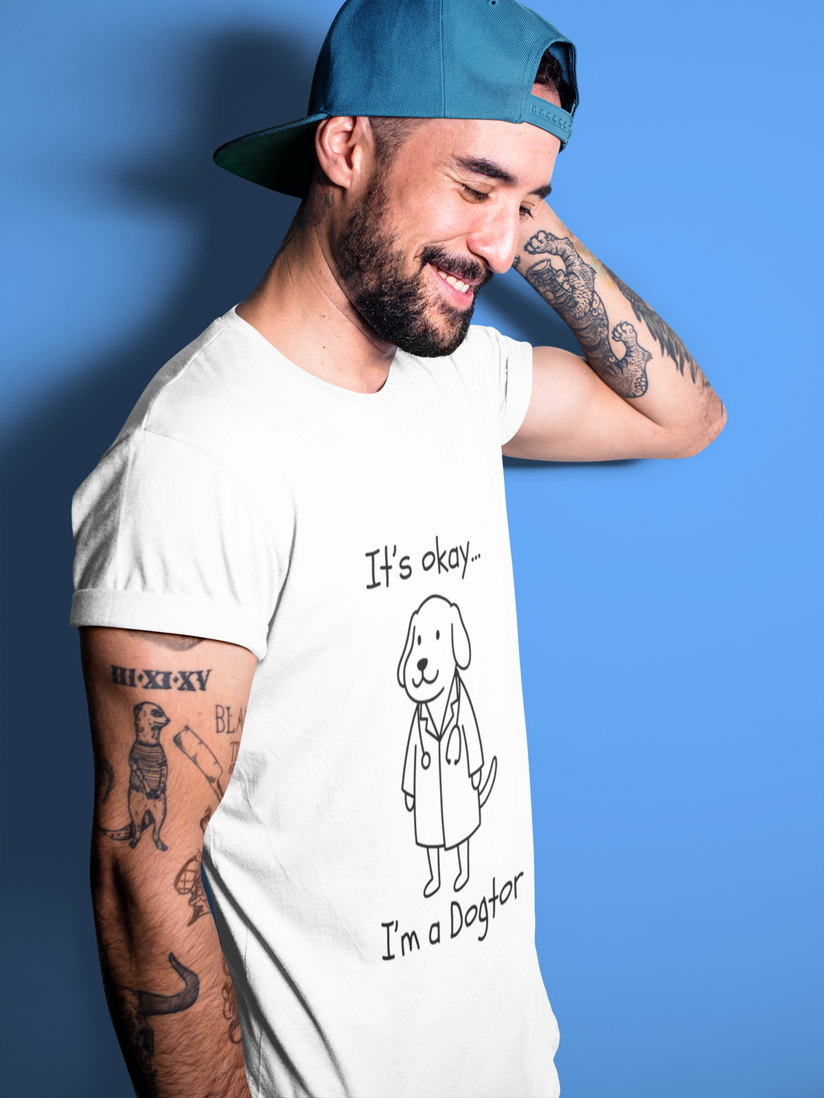 This It’s Okay I’m a Dogtor shirt is a funny dog doctor t-shirt for veterinarians, vet techs, vet students, dog lovers, and pet parents.