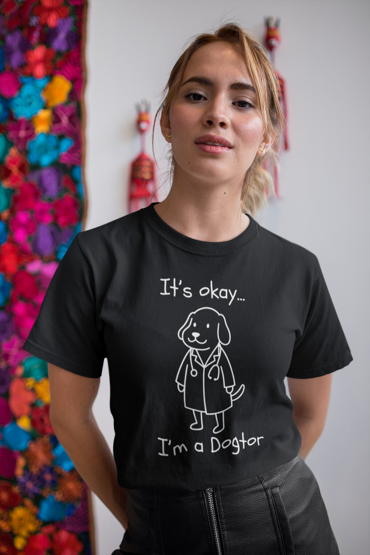 This It’s Okay I’m a Dogtor shirt is a funny dog doctor t-shirt for veterinarians, vet techs, vet students, dog lovers, and pet parents.