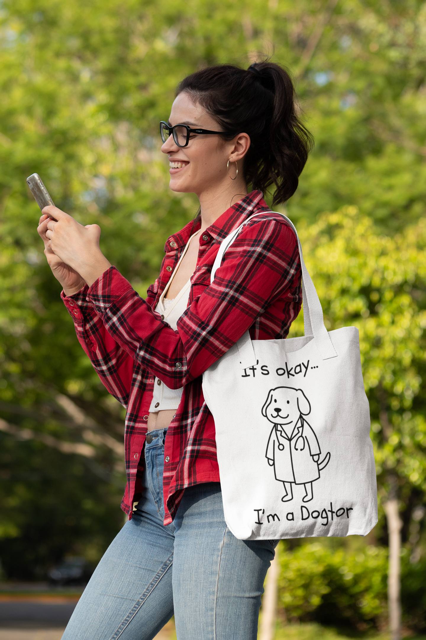 It's Okay, I'm a Dogtor | Funny Dog Tote Bag | Funny Pet Quote